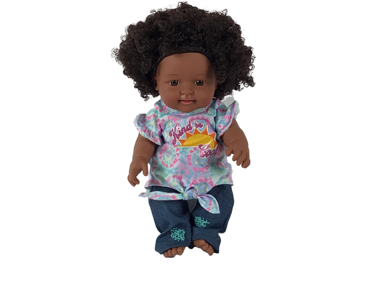 12’’ Black Baby Doll. African American Dolls for Girls.