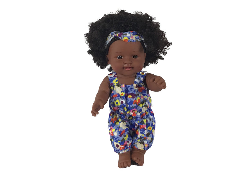 12’’ Black Baby Doll. African American Dolls for Girls.